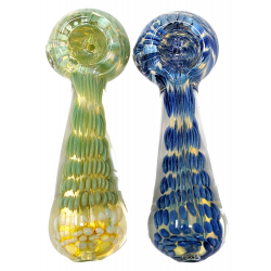 4" Silver Fumed Air Trap Bubble Spoon Hand Pipe - (Pack of 2) [STJ64]